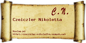 Czeiczler Nikoletta névjegykártya